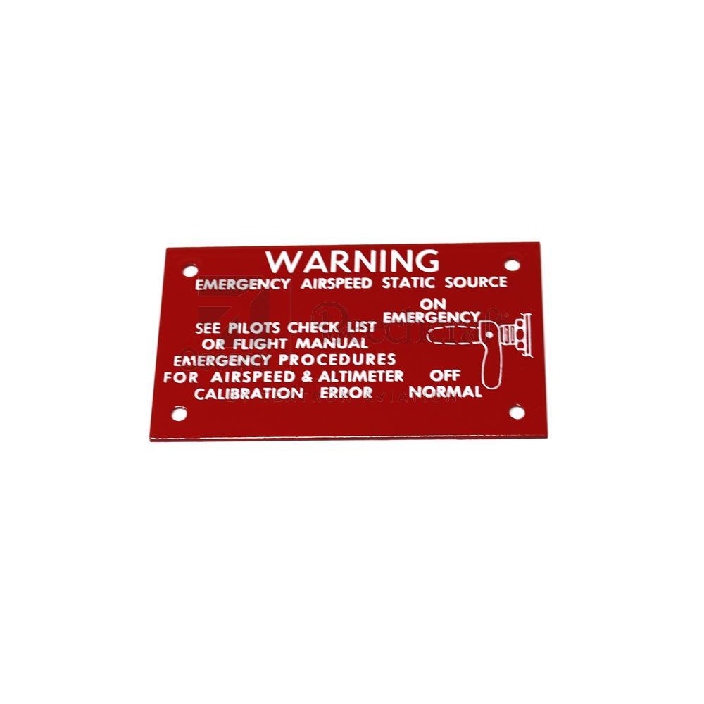 96-324141|PLATE INSTR EMER STATIC AIR