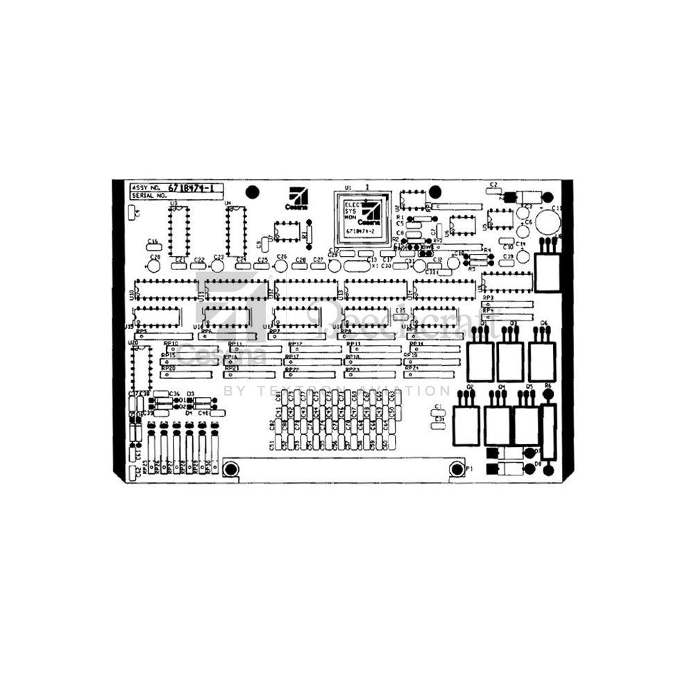6718474-1 | PCB Electrical System Monitor for Cessna 750 Citation X