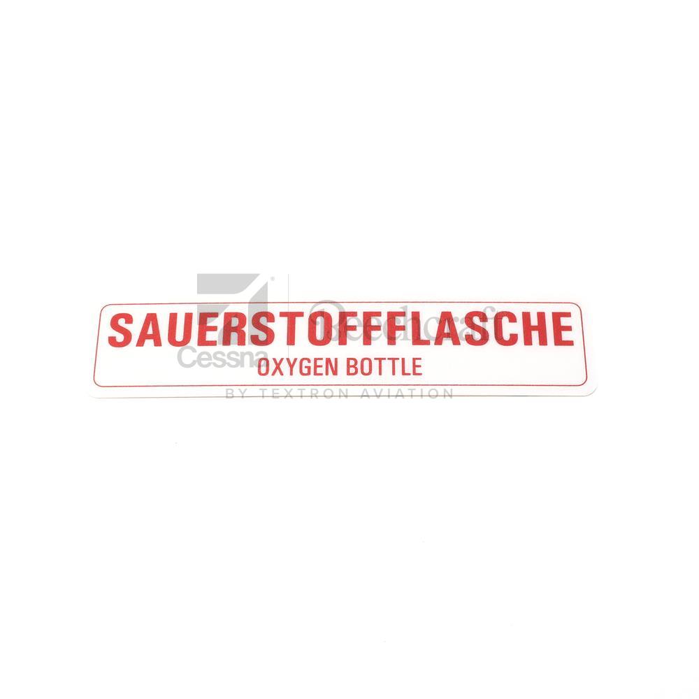 4516051-254|PLACARD OXYGEN BOTTLE