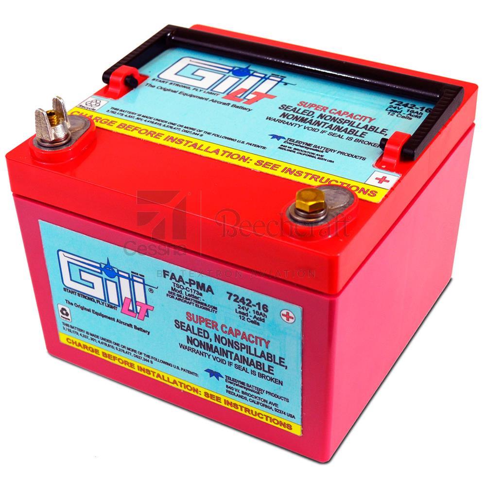 7242-16 | Gill Teledyne 24 Volt !6 Amp Hour Sealed Acid Battery
