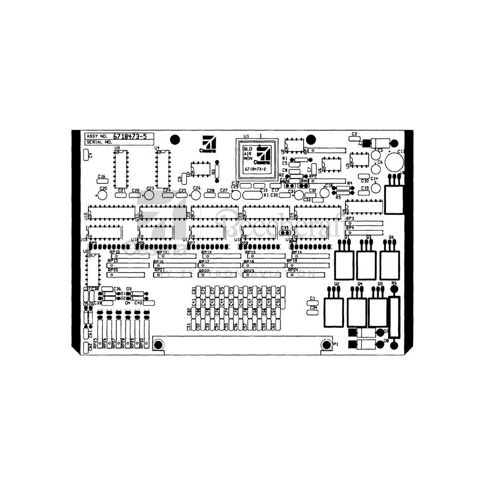 6718473-5 | PCB Bleed Air Monitor for Cessna 750 Citation X
