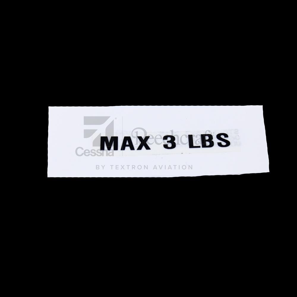 STD-1015-3|PLACARD- MAX 3 LB