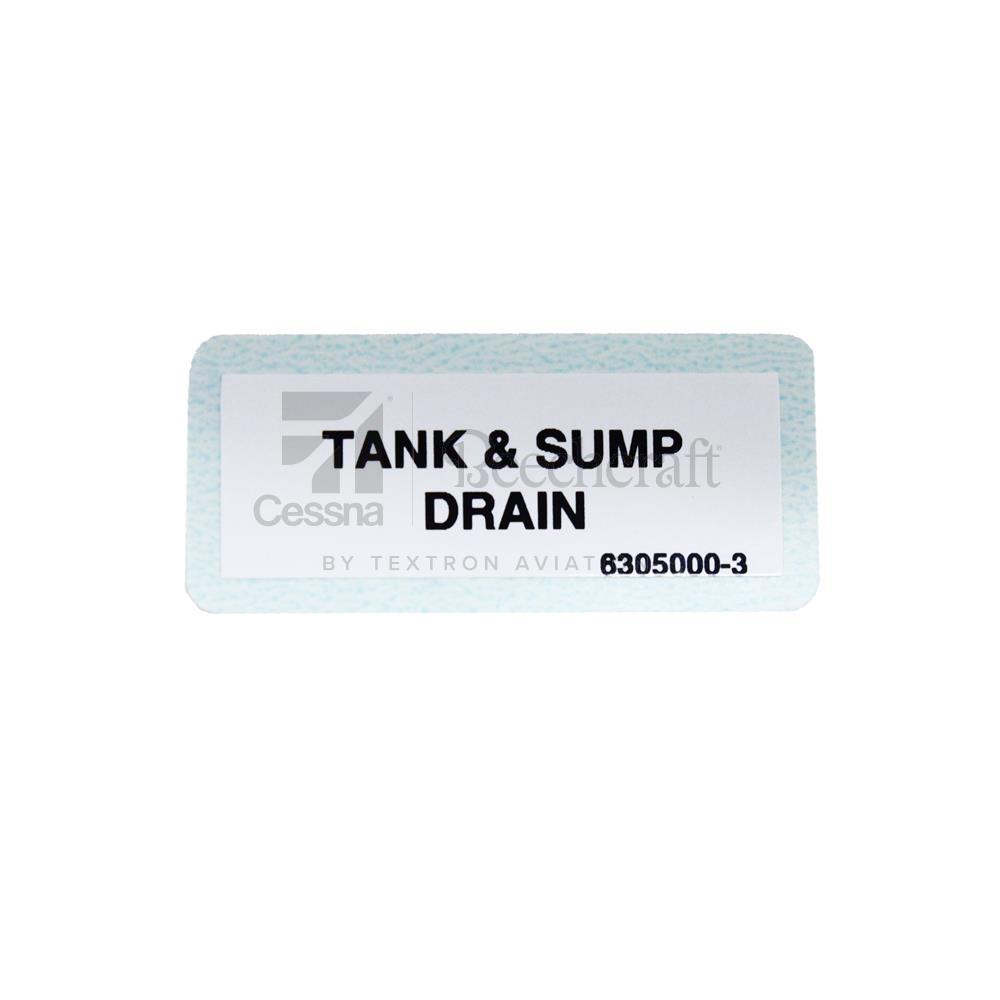 6305000-3|PLACARD - FUEL SUMP