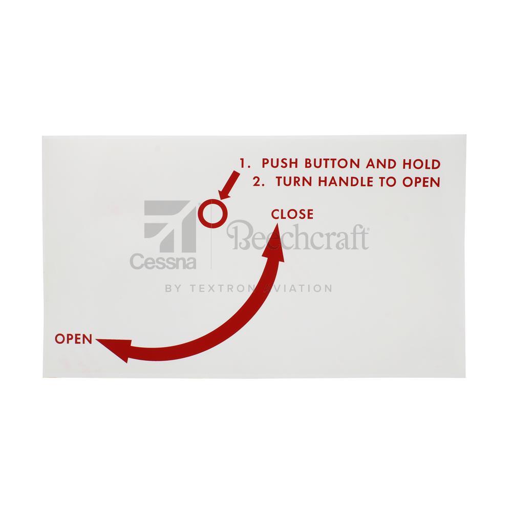 101-531497-3|DECAL-AIRSTAIR DOOR, RED/ CLE