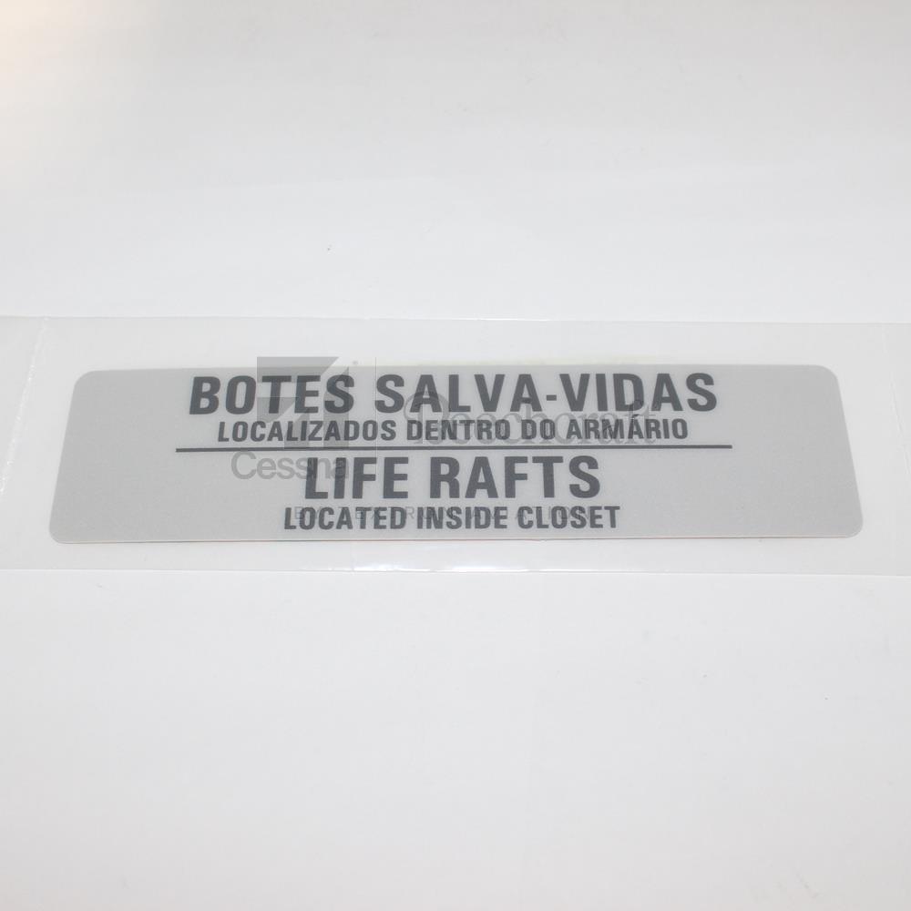 6719195-26|LIFE RAFT PLACARD