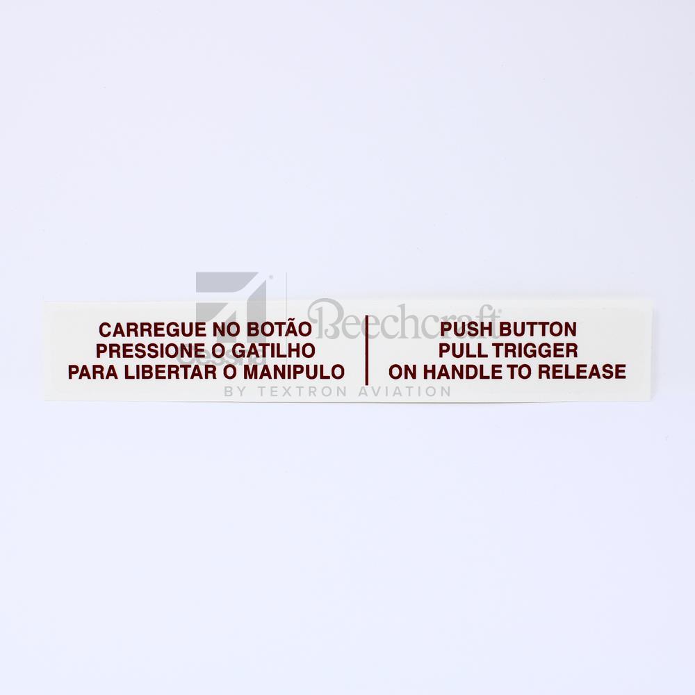 6505017-31|PLACARD- PUSH BUTTON