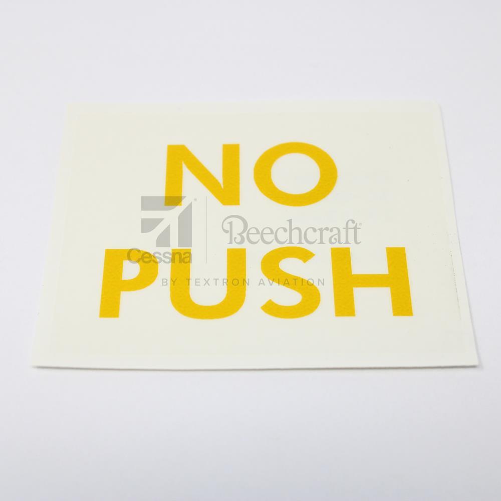 50-000016 YELLOW|PLACARD NO PUSH