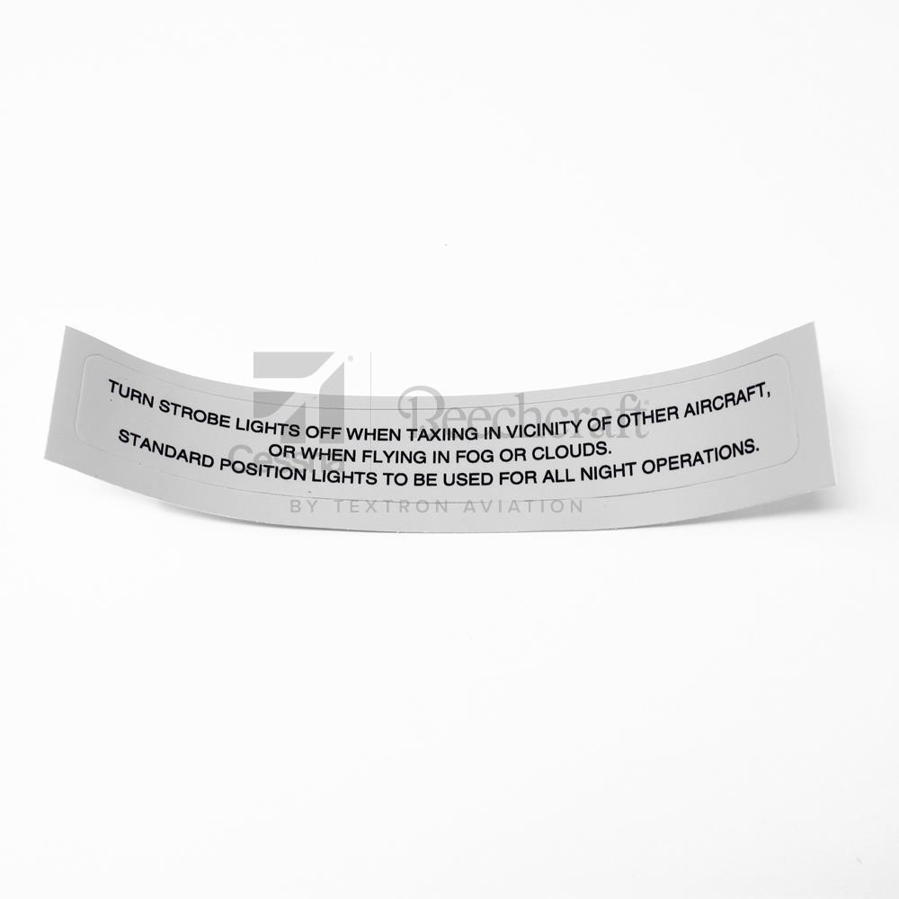 2033-1100351-055|PLACARD- STROBE LIGHTS
