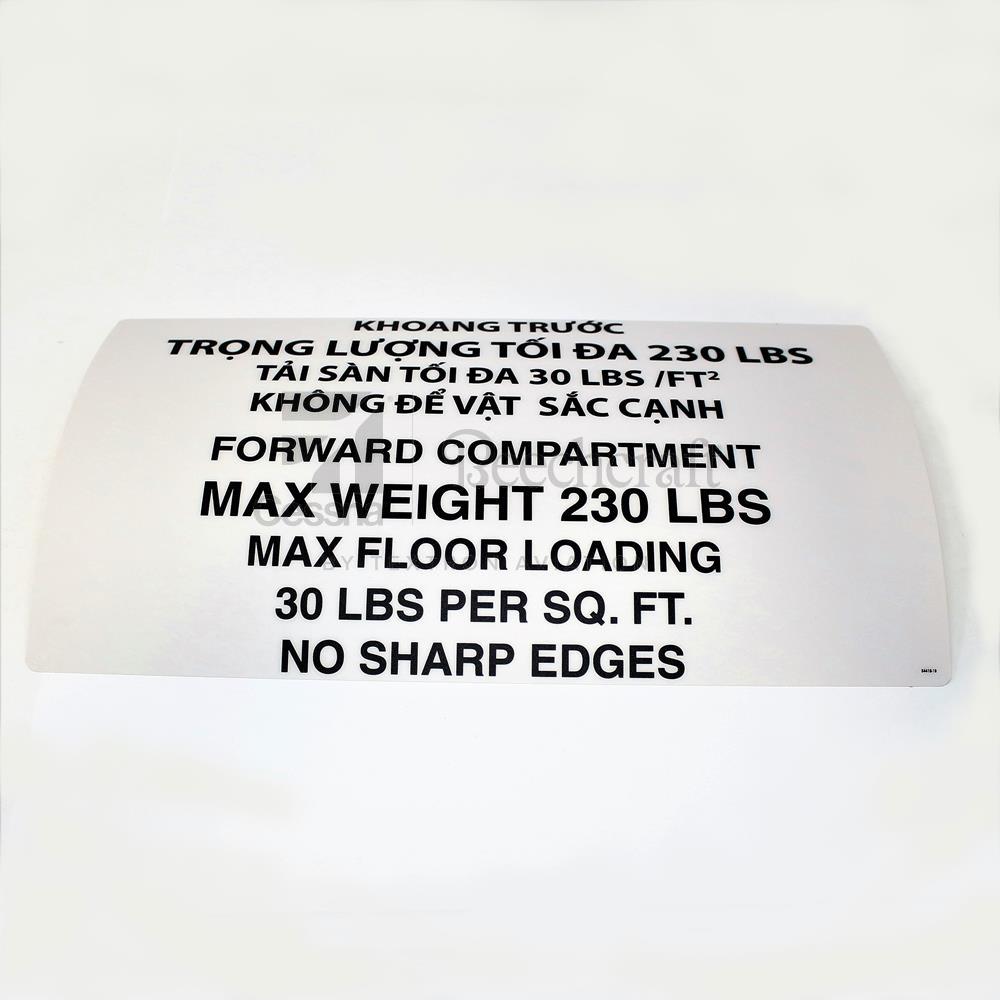 S4419-19|PLACARD-FWD COMPARTMENT