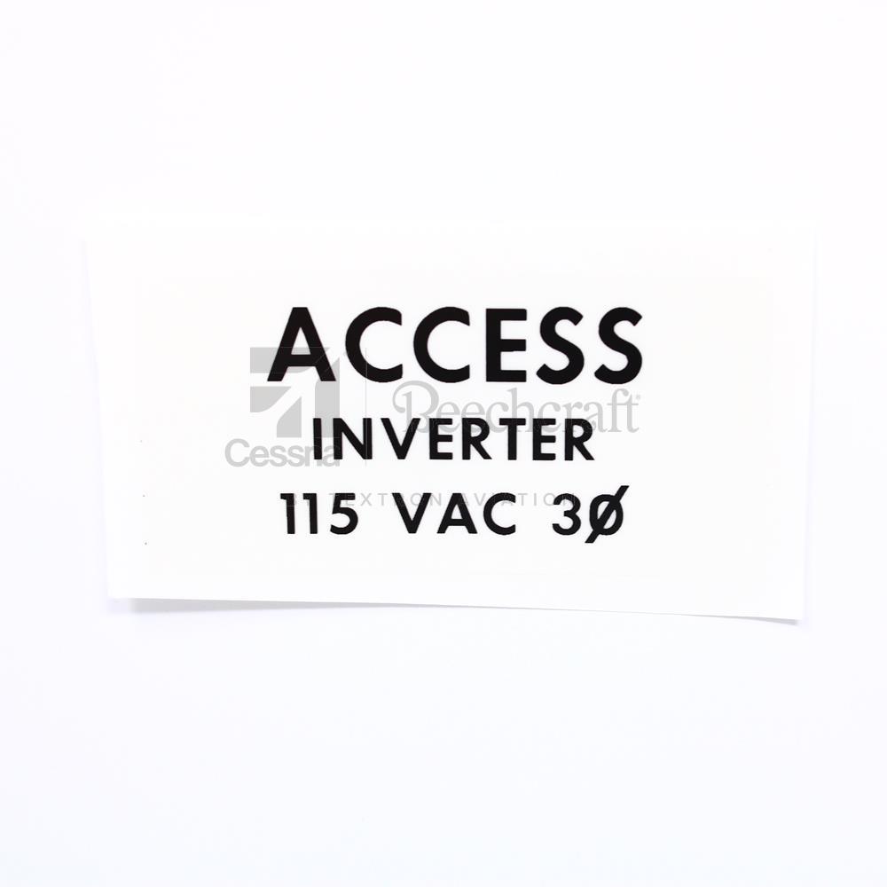 117-360050-3|DECAL-IDENT-ACCESS A C INVERTE