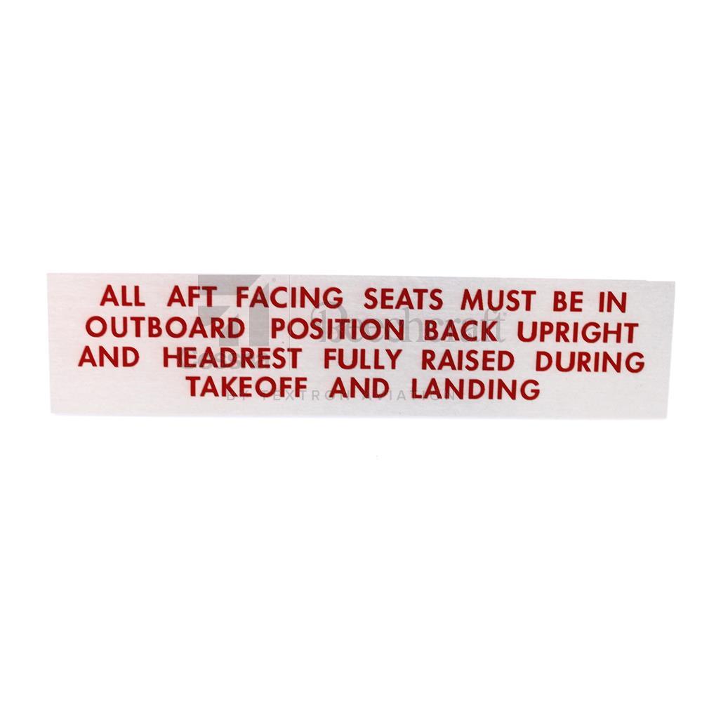 101-530250-3|PLACARD- CHAIR POSITION