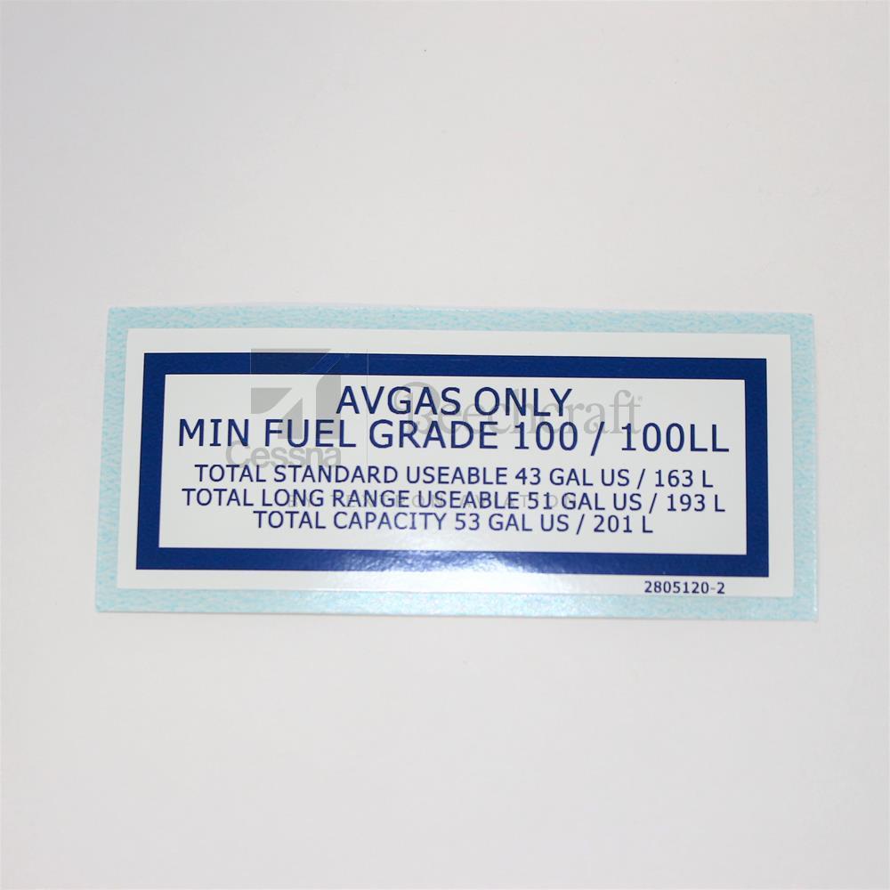 2805120-2|PLACARD WING FUEL CAP