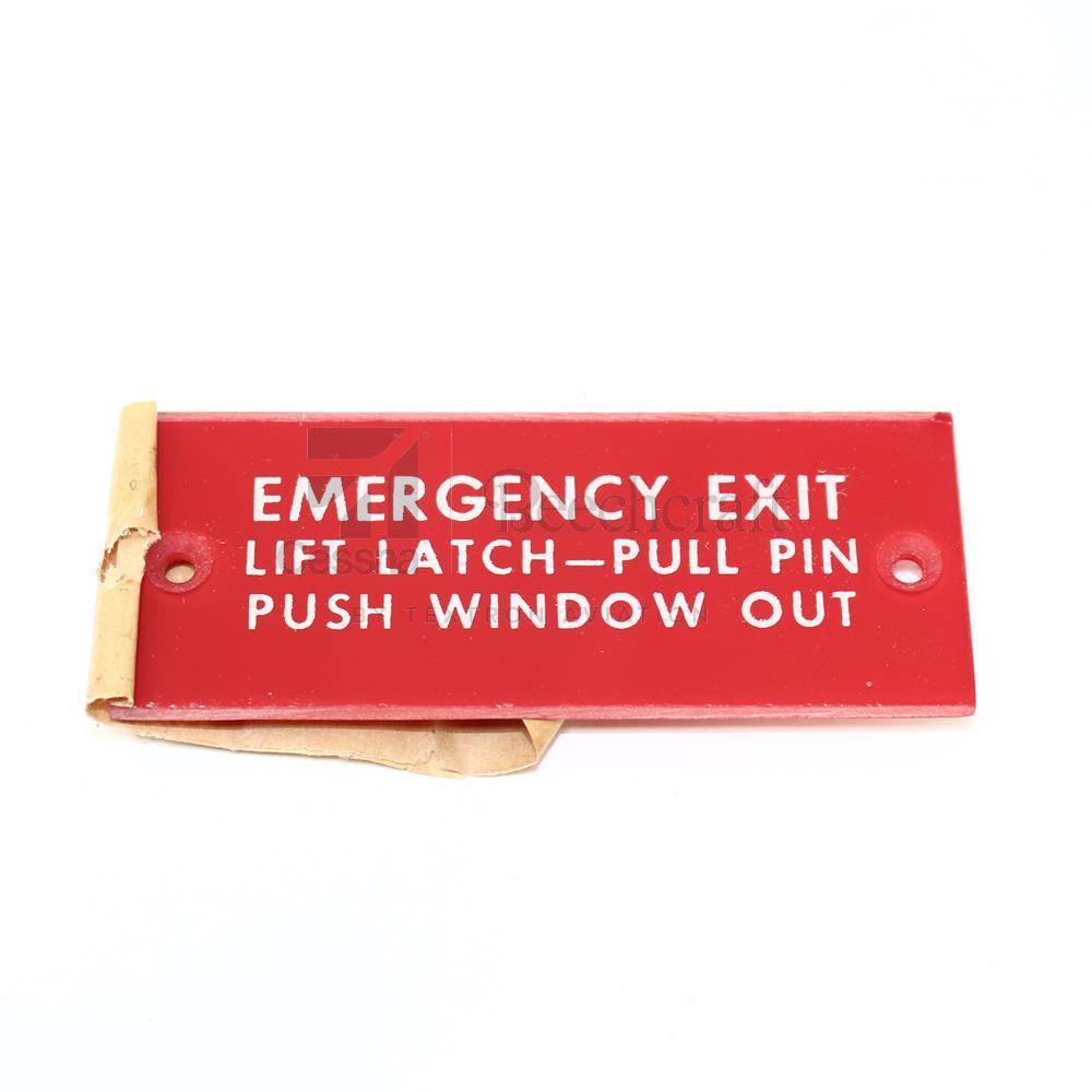 58-530258-1|PLACARD EMERG EXIT INSTRUCTION