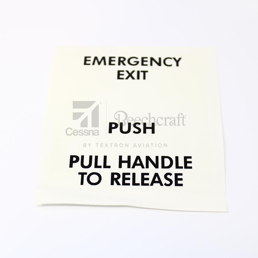 99-430055-5|DECAL-INSTRUCT- EMERGENCY EXIT