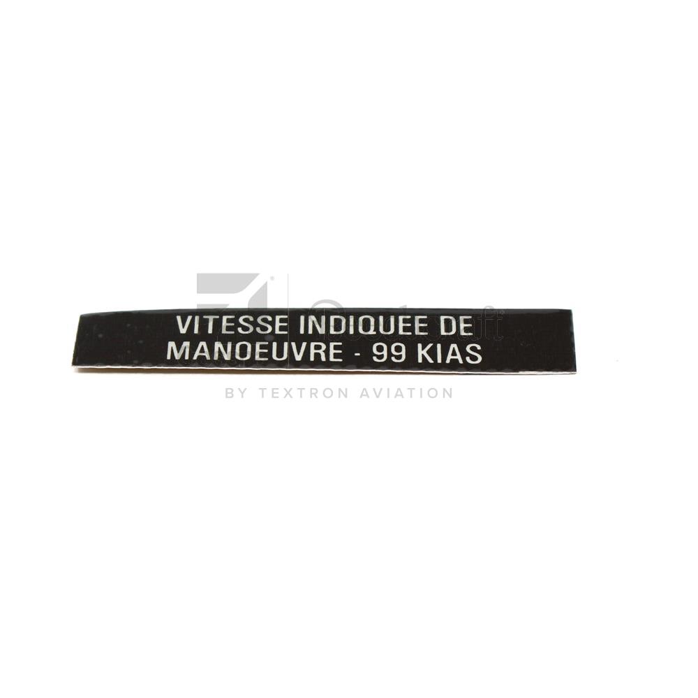 0505048-8|PLACARD, MANUVERING SPEED