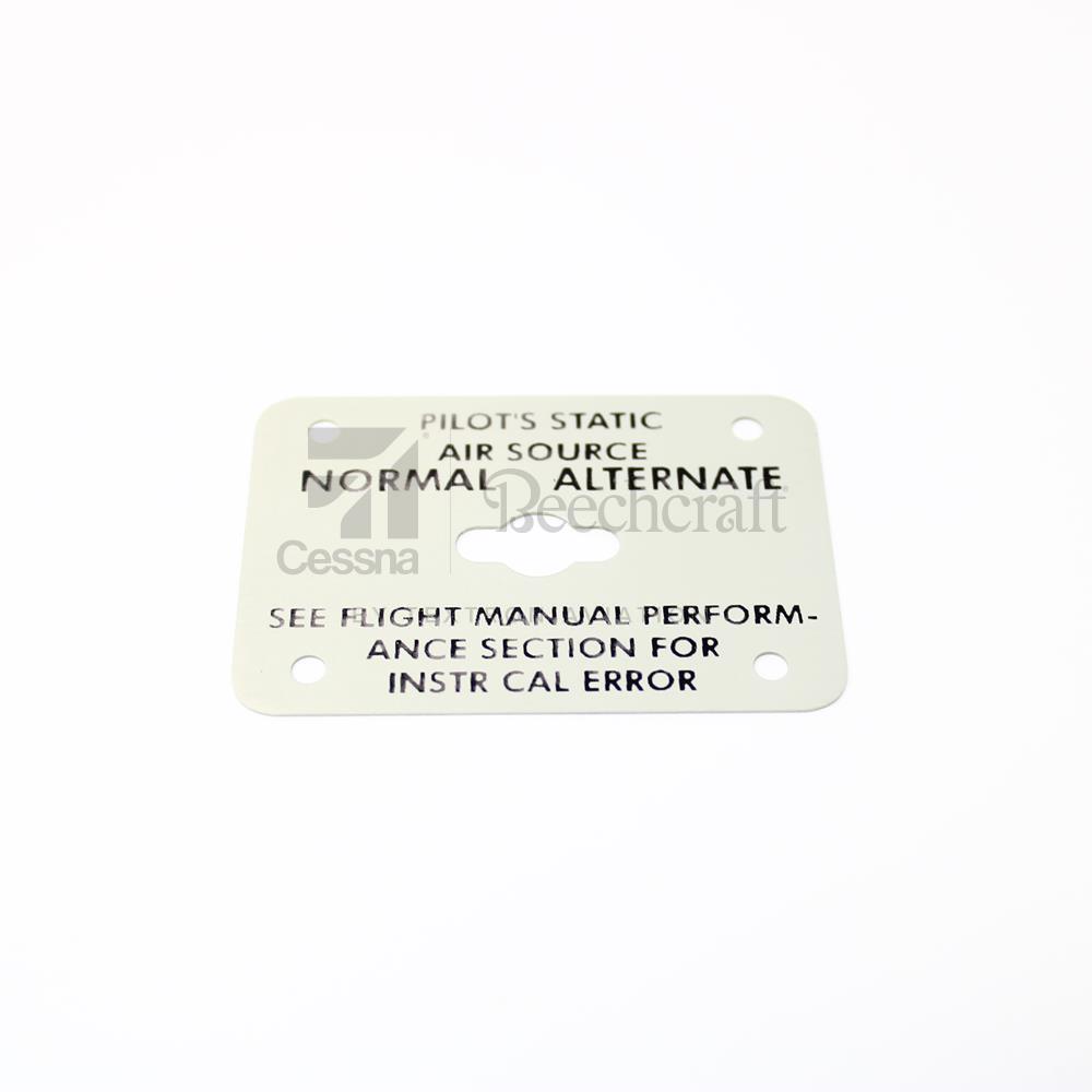 100-324060-7|PLATE PILOTS STATIC AIR SOURCE