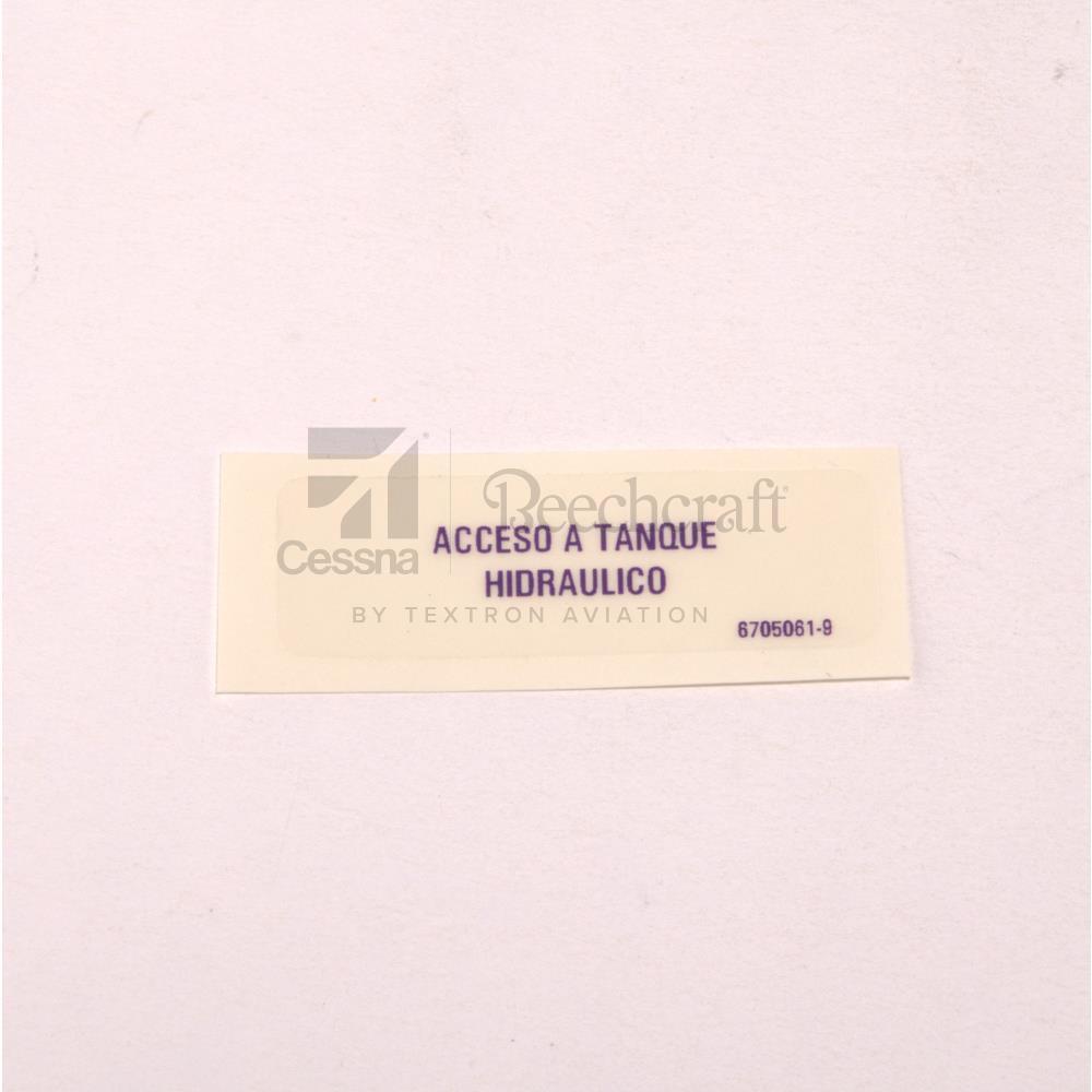 PLACARD- HYDRAULIC RSVR ACCESS