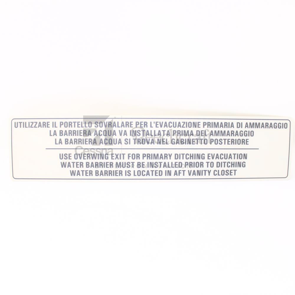 6305009-223|PLACARD DITCHING INFO