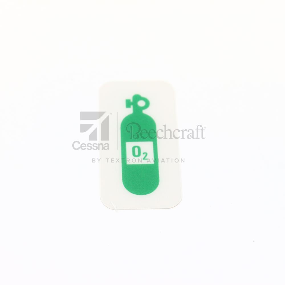 6505010-9|PLACARD, OXYGEN BOTTLE