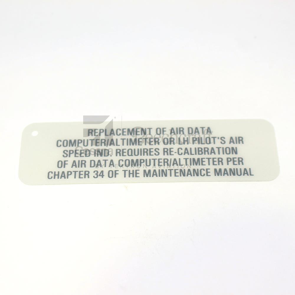 6314150-69|PLACARD-AIRDATA COMPUTER