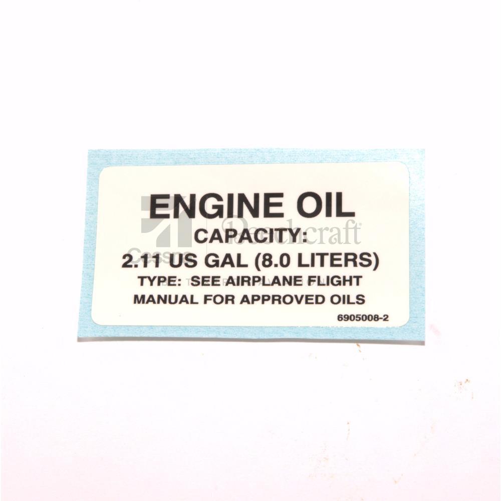 6905008-2 | PLACARD - ENGINE OIL | Textron Aviation