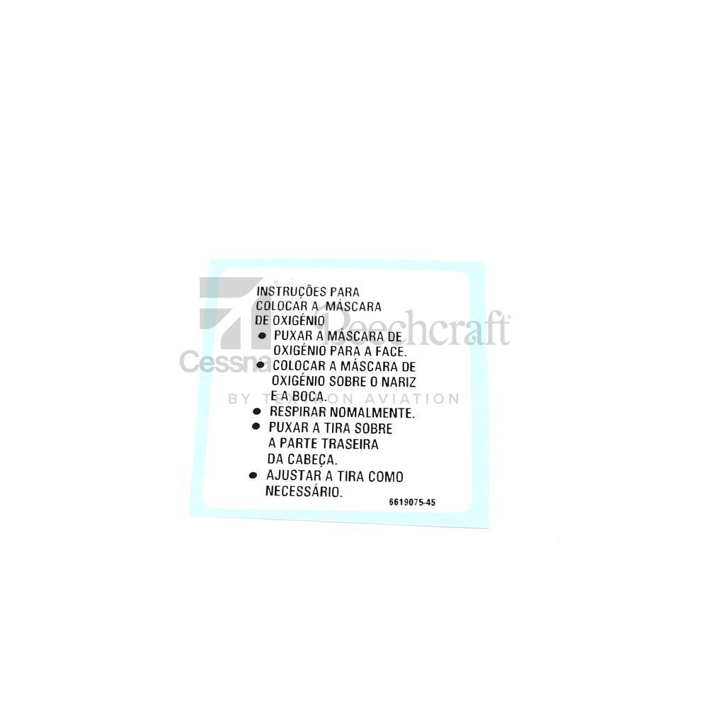 6619075-45|OXYGEN MASK DONNING DECAL