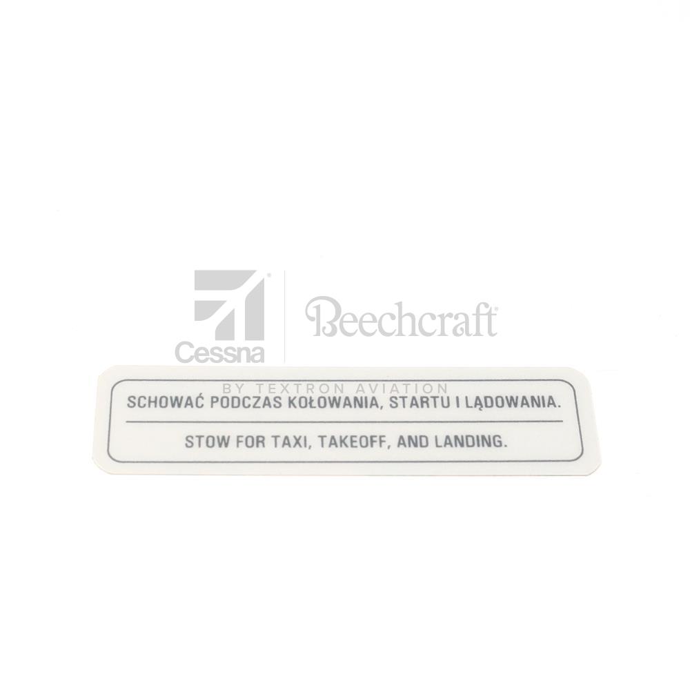4516202-206|PLACARD STOWAGE INSTRUCTIONS