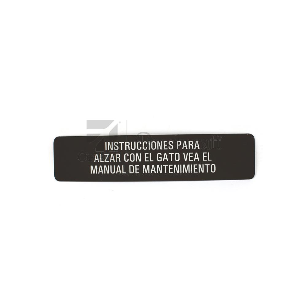 6905012-72|PLACARD, NLG/ MLG JACK MEX