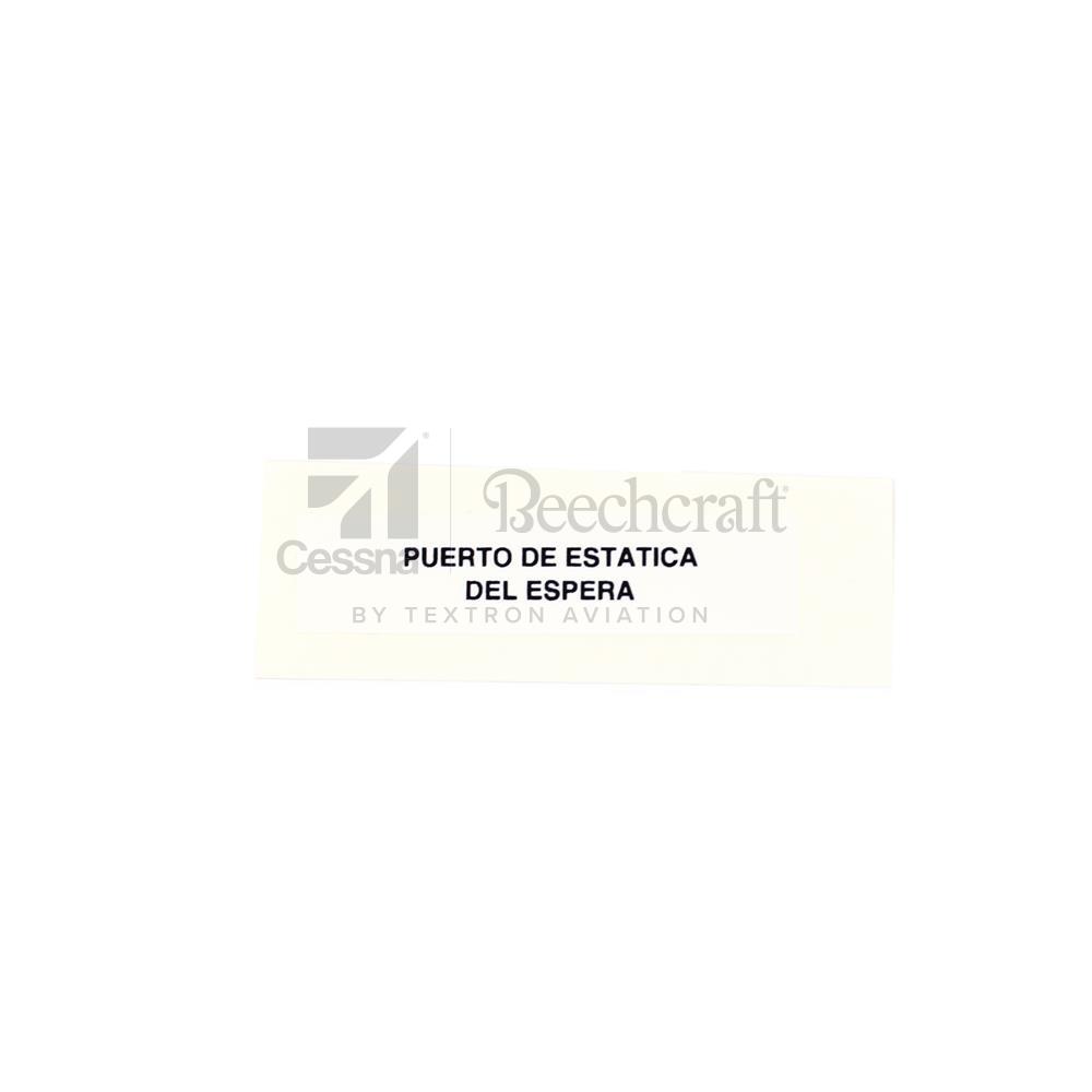6390033-2|PLACARD-STAND- BY STATIC PORT