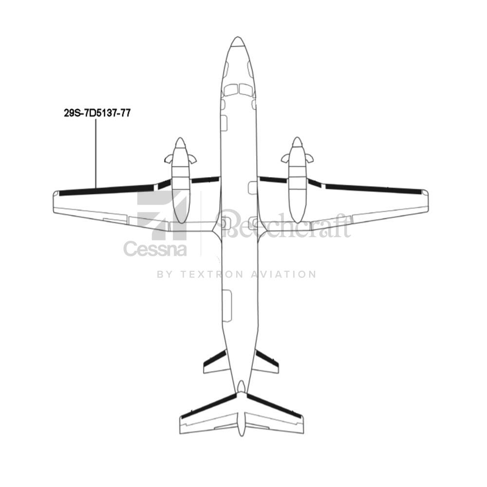 29S-7D5137-77 | Goodrich Break-tip LH De-ice Boot | Textron Aviation