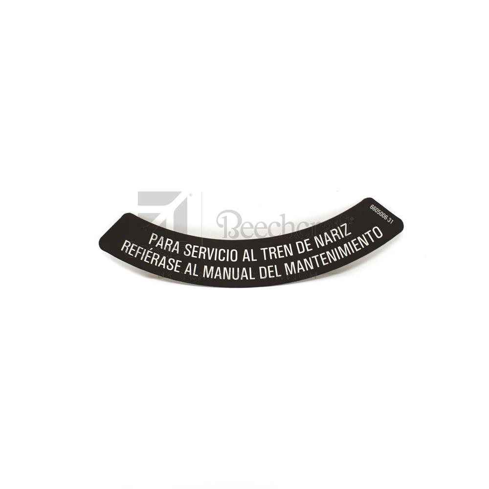 6605006-31|PLACARD-NLG SERVICING- XLS